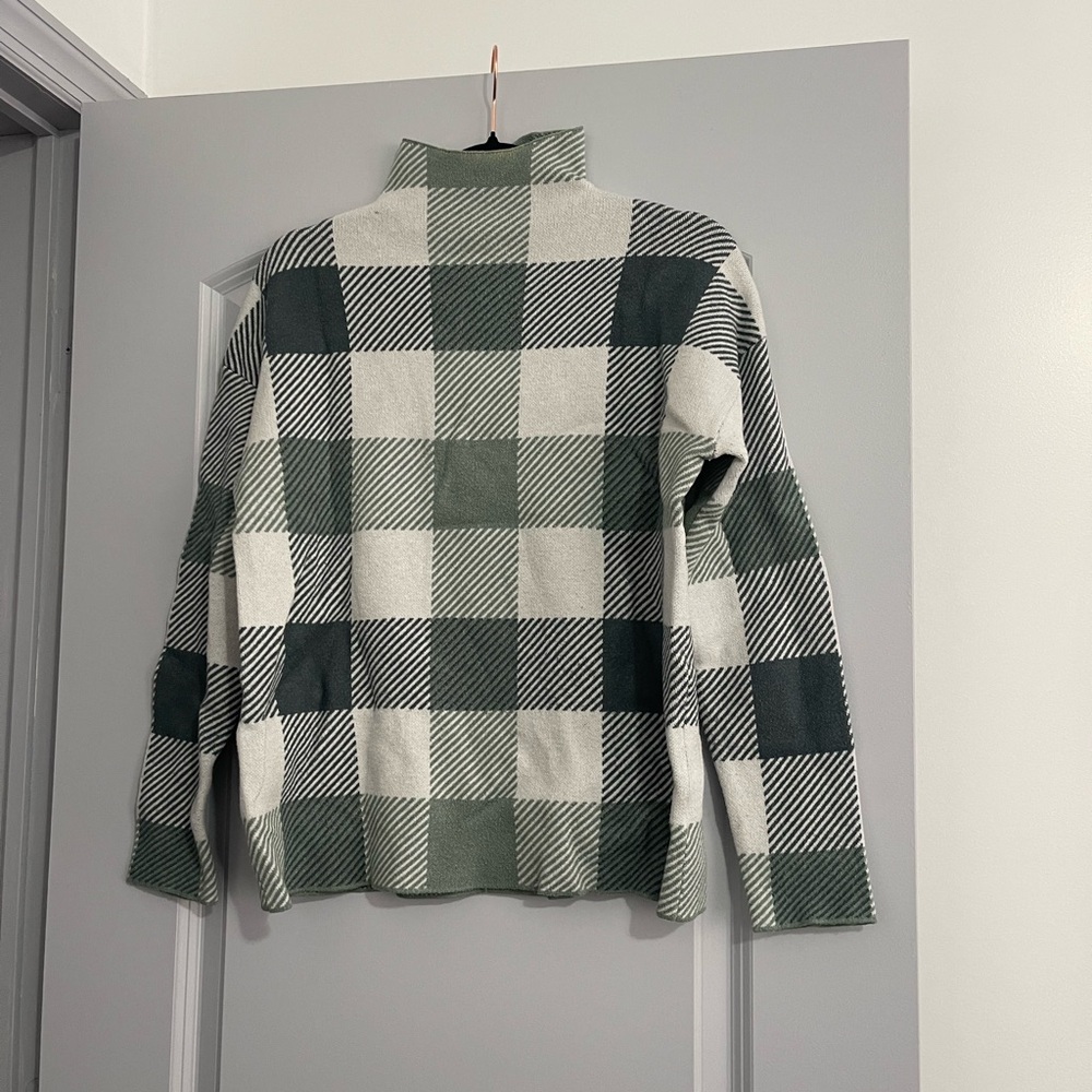 Plaid Checkered Women’s Turtleneck Sweater